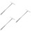 3Pcs Multi-Function Handheld Sign Rods for Outdoor Events Silver Steel 9