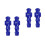 4Pcs Resin Blue Table Football Men Smooth Game Player Replacement Set 9