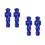 4Pcs Resin Blue Table Football Men Smooth Game Player Replacement Set 10