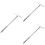 3Pcs Multi-Function Handheld Sign Rods for Outdoor Events Silver Steel 8