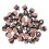 40Pcs Brown Billiard Cue Ferrules and Tips Screw-on Replacement Set 1