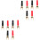 12Pcs Speaker Cable U-Shaped Plug Gold-Plated Audio Connector for DIY 5