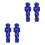 4Pcs Resin Blue Table Football Men Smooth Game Player Replacement Set 8