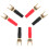 12Pcs Speaker Cable U-Shaped Plug Gold-Plated Audio Connector for DIY 3