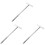 3Pcs Multi-Function Handheld Sign Rods for Outdoor Events Silver Steel 4