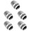 5Pcs Metal Mic Head Replacement Silver Microphone Grille Durable Parts 6