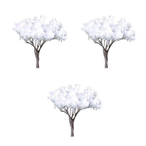 3Pcs Artificial Mini Tree Plants For Garden House Model Decor 2