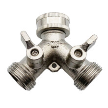 3/4 2 Voies Heavy Duty SéParateur de Tuyau D'Arrosage Y Splitter Grip Vannes D'ArrêT pour Robinet D'Eau, Sortie, Robinet