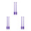3Pcs Purple Rhythmic Gymnastics Sticks for Training and Practice 10