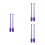 3Pcs Purple Rhythmic Gymnastics Sticks for Training and Practice 4