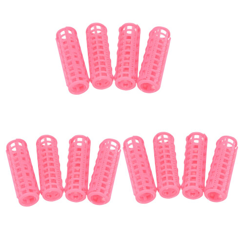 12 Pcs  Plastic DIY Hair Styling Roller Curlers Clips