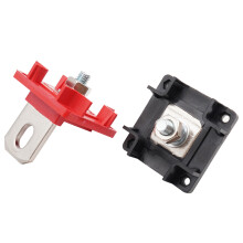 Bloque de Terminales Dedicado de 200 A, Adecuado para Conector Solar Totalmente de Cobre Terminal de BateríA de Inversor de LatóN de 4000 W (Rojo)