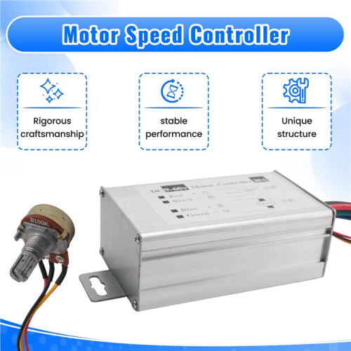 Motor Speed Controller DC9V 12V 24V 48V 60V 20A PWM Motor Speed Controller Regulator Driver 0-1200W Adjustable Current 2