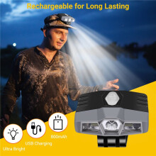 Clip De Manos Libres Ultra Brillante En Luz De Sombrero - Recargable 150 Lúmenes Ligero Destacar Luz De La Tapa Impermeable Flash Luz De Cabeza Para