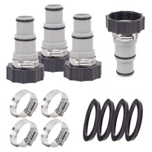 Adaptador de Mangueira de Piscina de 4 Pacotes, Conector de Mangueira de Piscina Tipo A para Adaptadores de Mangueira de Vácuo de 1,5/1,25 Polegadas,