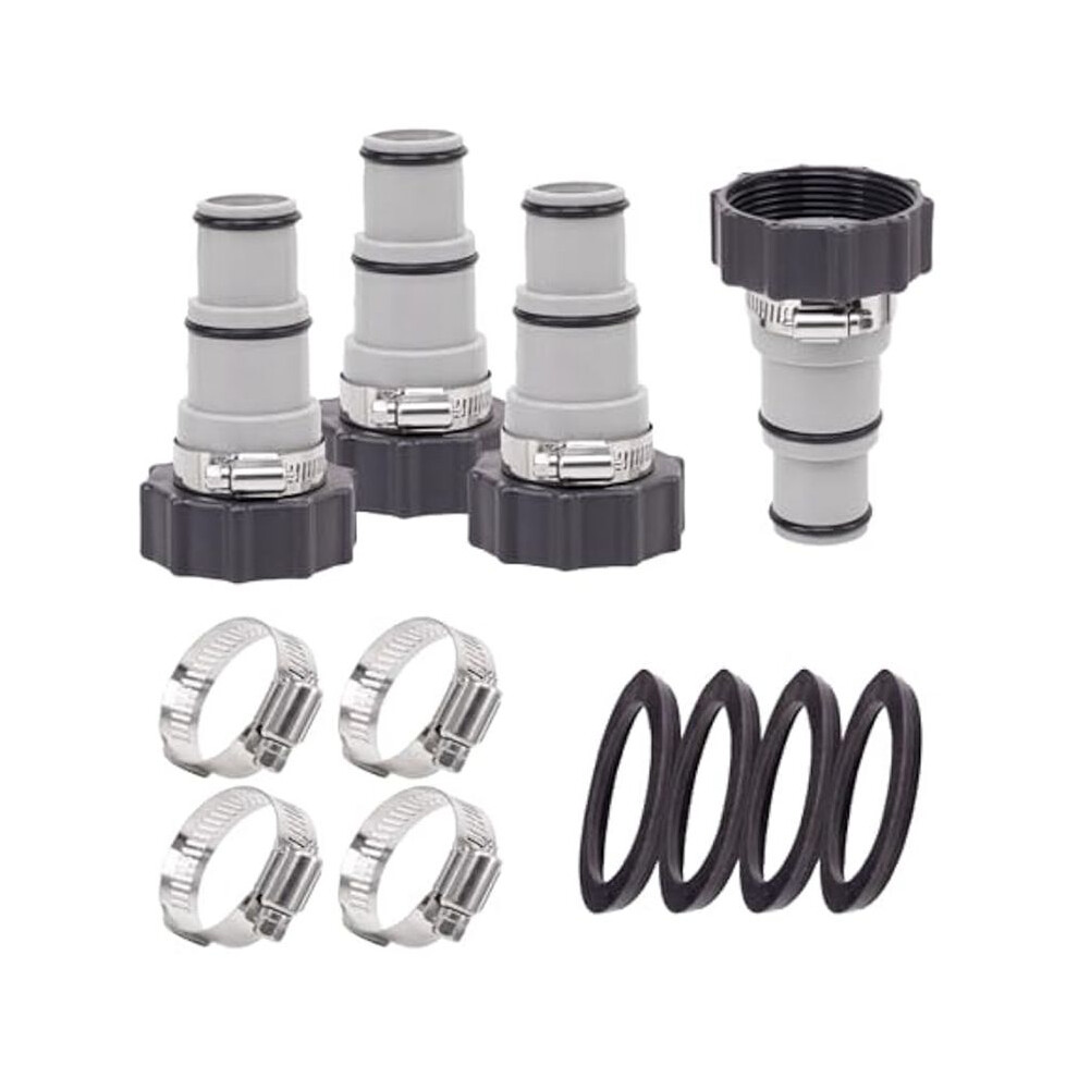 4Pack Pool Hose Adapter,Type A Pool Hose Connector For 1.5/1.25 Inch Vacuum Hose Adapters, Threaded Connection 6031088608578