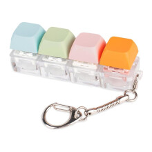 Tastatur-Zappelspielzeug, Zappel-Schlüsselanhänger in 4 Farben, Tastaturklicker, Geräuschloses Zappelspielzeug für Bibliothek, Arbeitszimmer