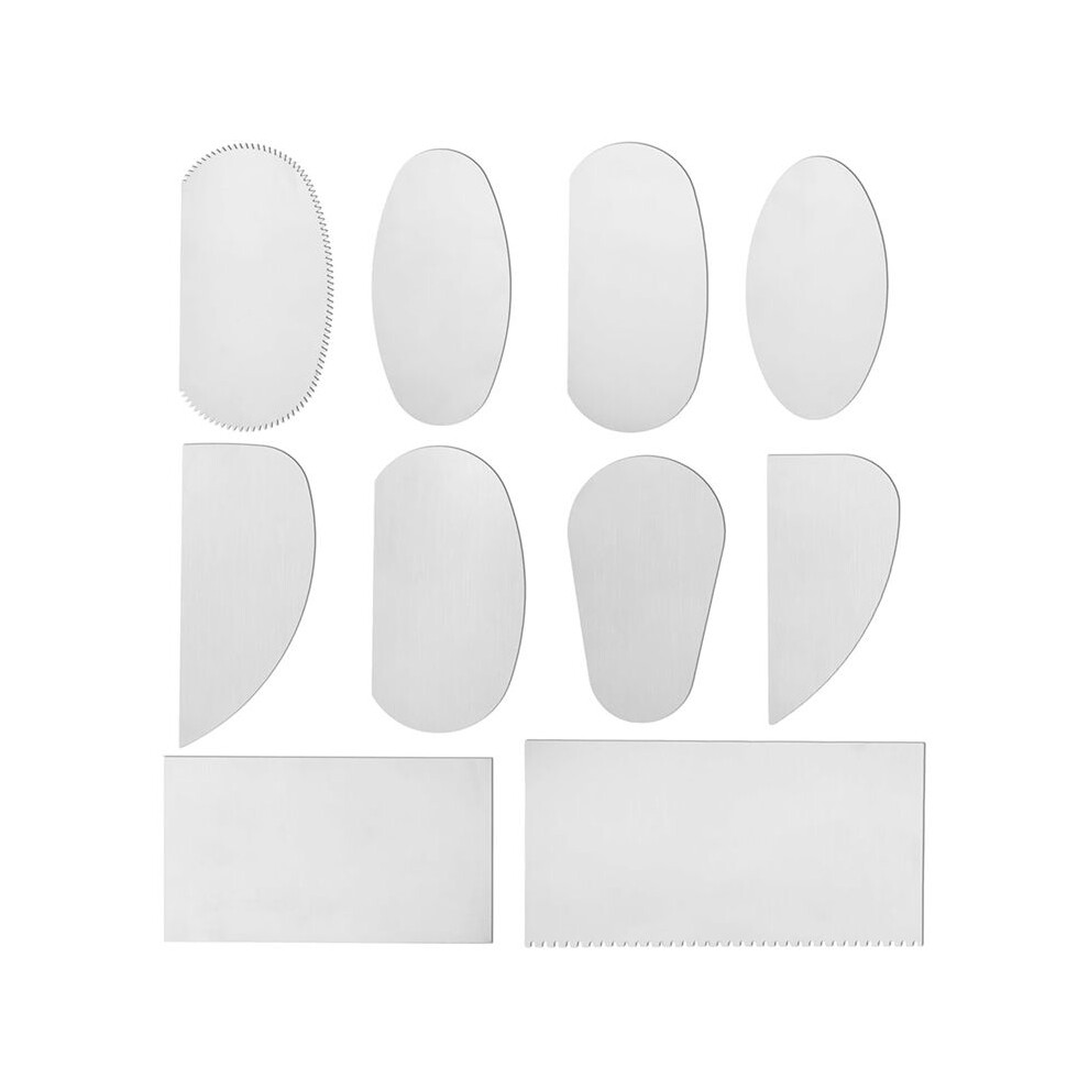 10Pcs Pottery Scraper Tool, Stainless Steel Pottery Serrated Tool For Ceramic Sculpting Shaping Smoothing Crafts 4713464820881