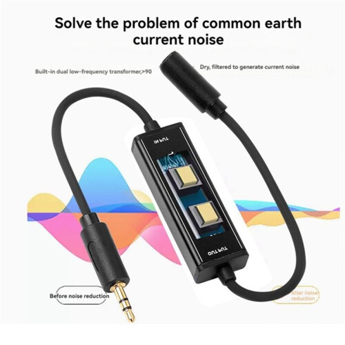 Stereo Audio Isolatie 3,5 mm Luidspreker Audio Ruis Ruis Common Ground Filter Eliminator GROUND LOOP Isolator 2