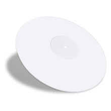Gramofon Akrylowy Slipmat do GramofonóW Winylowych LP - 2,5 Mm GrubośCi Zapewnia Mocniejszy Bas - 12-Calowa Mata Talerzowa (BiałA)