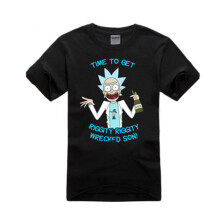(T8,XL)Rick And Morty Pattern Printing T Shirt Clothes Round Neck Short Sleeved Shirt
