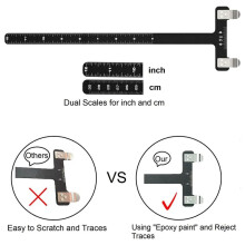 Bow String Nocking Points Set med T Fyrkantig Linjal Nocking Spännetång och 8st Nocking Spänne Set, Svart