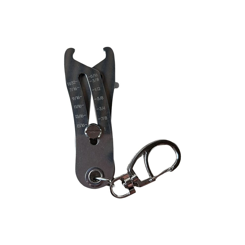 Portable Precise Thread Size Checker Keychain, Nut & Bolt Thread Size Checker Bolt Size Finder Keychain 1Pcs 6034021302502