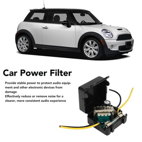 2Pcs Car Power Filter 12V Interference Proof Noises Reduction Reliable Stereo Power Supply Filter 2