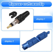 10pcs Valve Core for Presta,Valve Core Bike Bicycle Replacement with 2 Valve Core Remover Tools&10 Valve Stem Core Caps