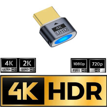 2Pcs -Compatible Dummy Plug 4K HDR Virtual Monitor EDID Headless Emulator Support 4k 60Hz 1080 120Hz A