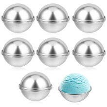 16-Teilige Badebombenformen, 6,5 cm, DIY-Badebomben-Bastelform Aus Metall, Badebomben-Herstellungsset, Badebombenpresse, Seifenherstellungsset