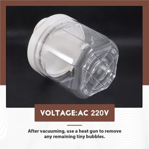 Resin Bubble Remover 3L - Quick, Efficient Vacuum Degassing for Epoxy, UV Resin, Silicone Eu Plug