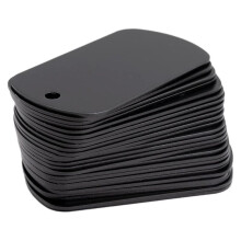 100 Stuks Metalen Stempelplaten Zwart voor Stempelen, Graveren, Aluminium Stempelplaten Sleutelhanger, Hondenpenning