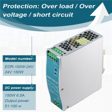 EDR-150W-24V 24V 150W Din Rail Voeding Ac- Driver Spanningsregelaar Voeding 100V-240V