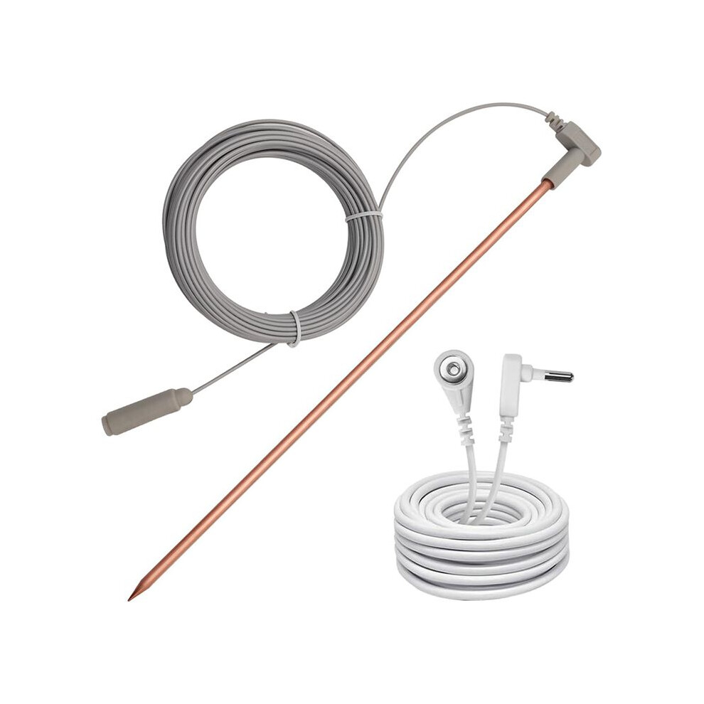 Copper Grounding Rod With 40Ft Female Ground Cord, Portable Ground Rod Kit,Great For Grounded Earth Connected Products A 4714036977453