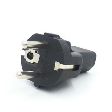 EU to IEC320 C13 Power Adapter,EU Male to IEC320 C13 Female AC Plug,EU(4.8MM) 2 Pin to PDU/UPS Conversion Plug,10A 250V