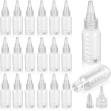 20Pcs Airbrush Paint Bottles Jars 1oz/30ml Plastic Paint Containers with ,Resealable Small Squeeze Bottles for Paint