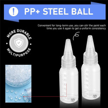 20 Stuks Airbrushverfflessen, Potten van 1 Oz/30 Ml, Plastic Verfcontainers met Bal, Hersluitbare Kleine Knijpflessen voor Verf