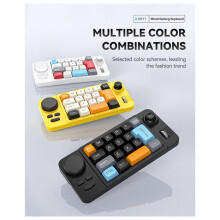 19-Key Macro-Defined Joystick Dual-Wheel RGB Hot-Swappable Macro-Defined Wired Mechanical Gaming Keyboard for Win10 B