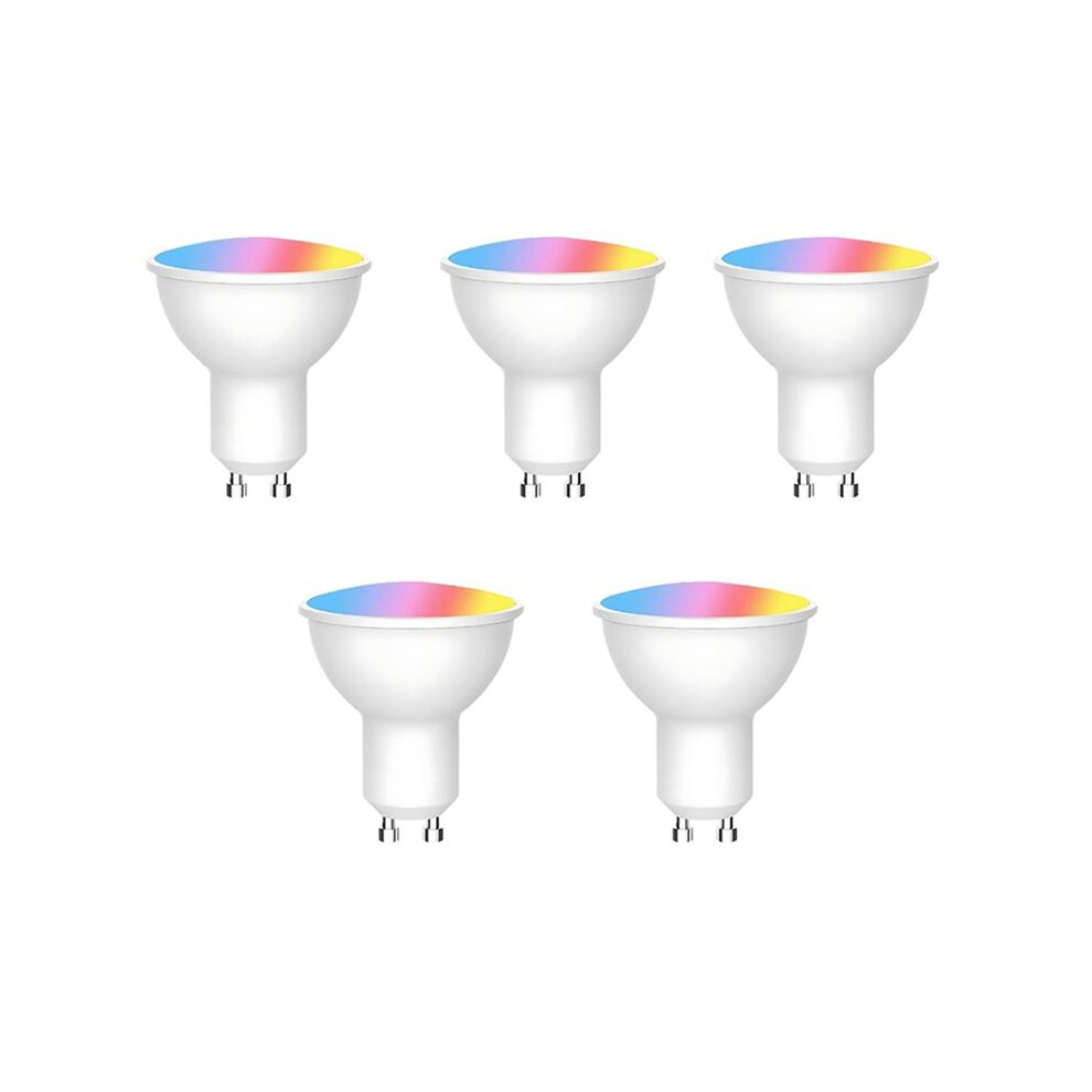 5Pcs Tuya Wifi Gu10 Led Light Bulb Dimmable 6W 220V Life App Control Spotlight Bulb Works With Alexa 6032544020033