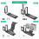 Vertical GPU Mount Bracket,2 Slots  Card Steering Holder with Hardware,EGPU Dock,External GPU Docking Station,B 5