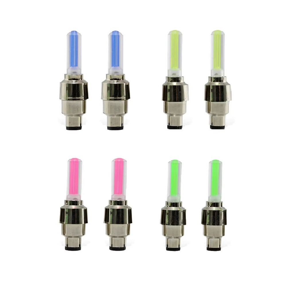 Bike Spoke S Bicycle Led Tire Valve Cap Flash Wheel Spoke Bicycle Accessories 8Pcs Light 4713108575511