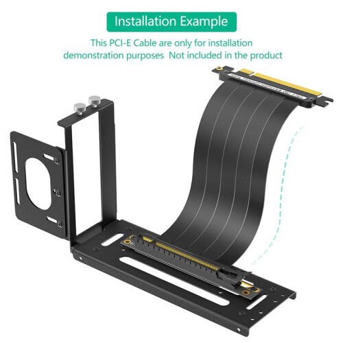 Vertical GPU Mount Bracket,2 Slots  Card Steering Holder with Hardware,EGPU Dock,External GPU Docking Station,B 1