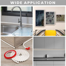 Moldura Flexible Autoadhesiva para Paredes, 3 M, con Cuentas Decorativas de Perlas, Ideal para Marcos de Espejos de Baño.