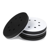 5 Inch 8 Holes Soft Density Interface Pads Hook and Loop Sponge Cushion Buffer Round Backing Pad Foam Sanding Pads 4Pack