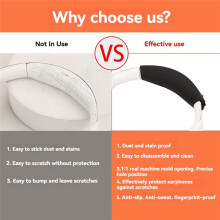 Almofadas de Ouvido para Soundcore Space Q45/Life Q30 Q35 Fone de Ouvido Capa Protetora de Silicone Protetor de Ouvido Faixa de Cabeça Peças de