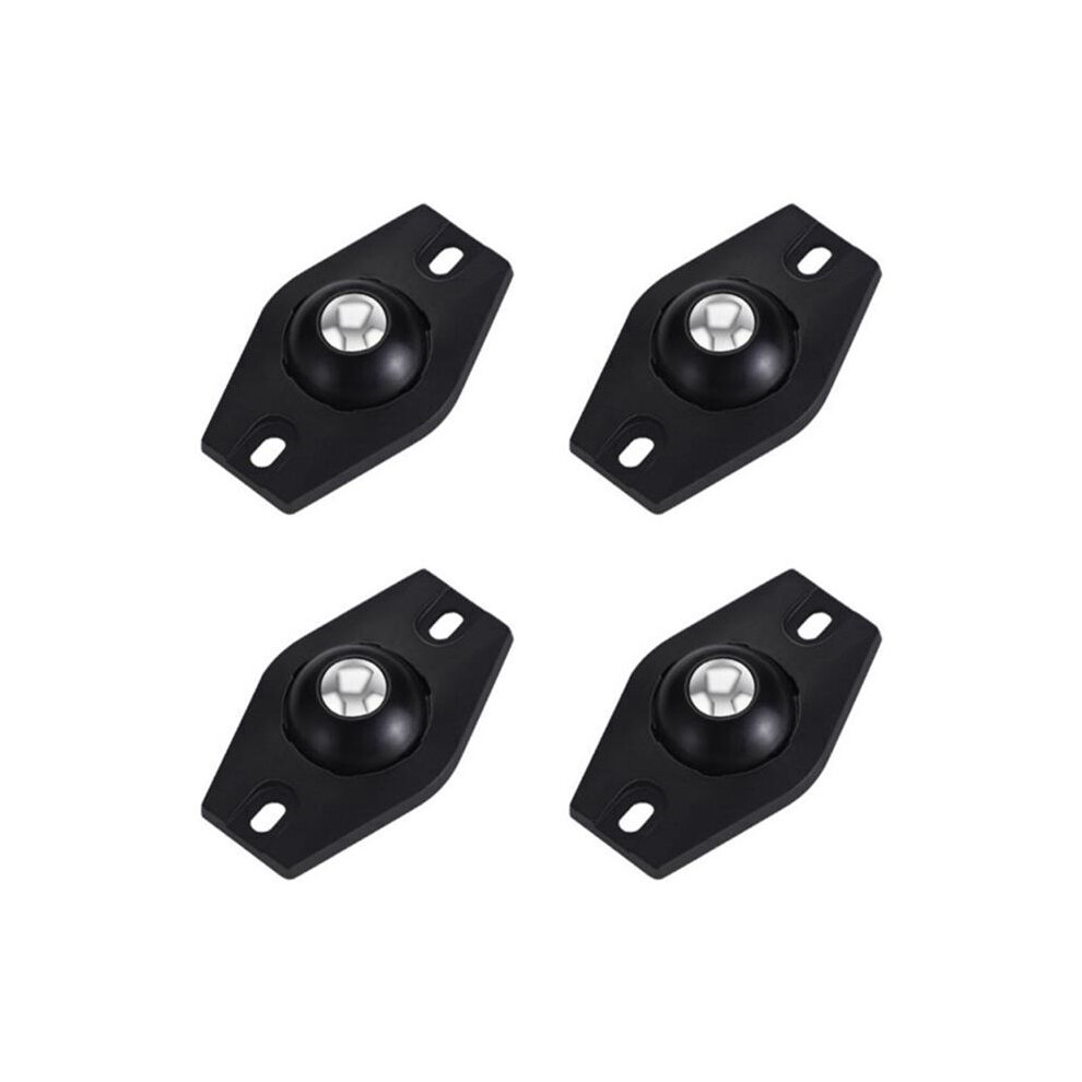 4Pcs Self Adhesive Type Mute Universal Wheel Furniture Casters Wheels Stainless Steel Wheel 360 Rotation Black 6034120167118