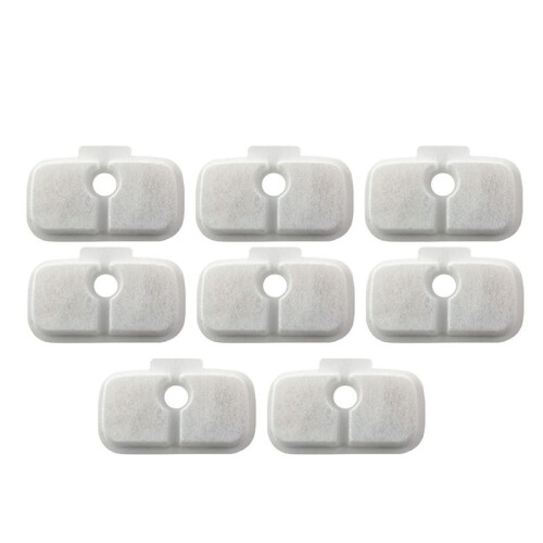 8pack Utbytesfilter för Dockstream Cat Vattenfontän PLWF005 PLWF115, Filter för Ultratyst Husdjursvattenfontän 1