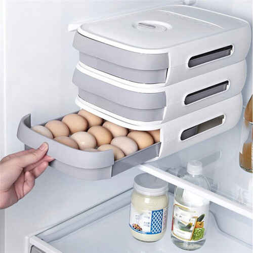 Eieropslagcontainer Koelkastlade Type Eierrek Koelkastorganizer Voedselcontainer Keukenaccessoires,C 2