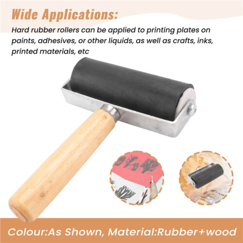 3 Pack Rubber-Roller Brayer Rollers 1.4/2.4/4 Inch Art  Roller for Printmaking,Ink,Wallpapers Stamping Gluing Tools 2